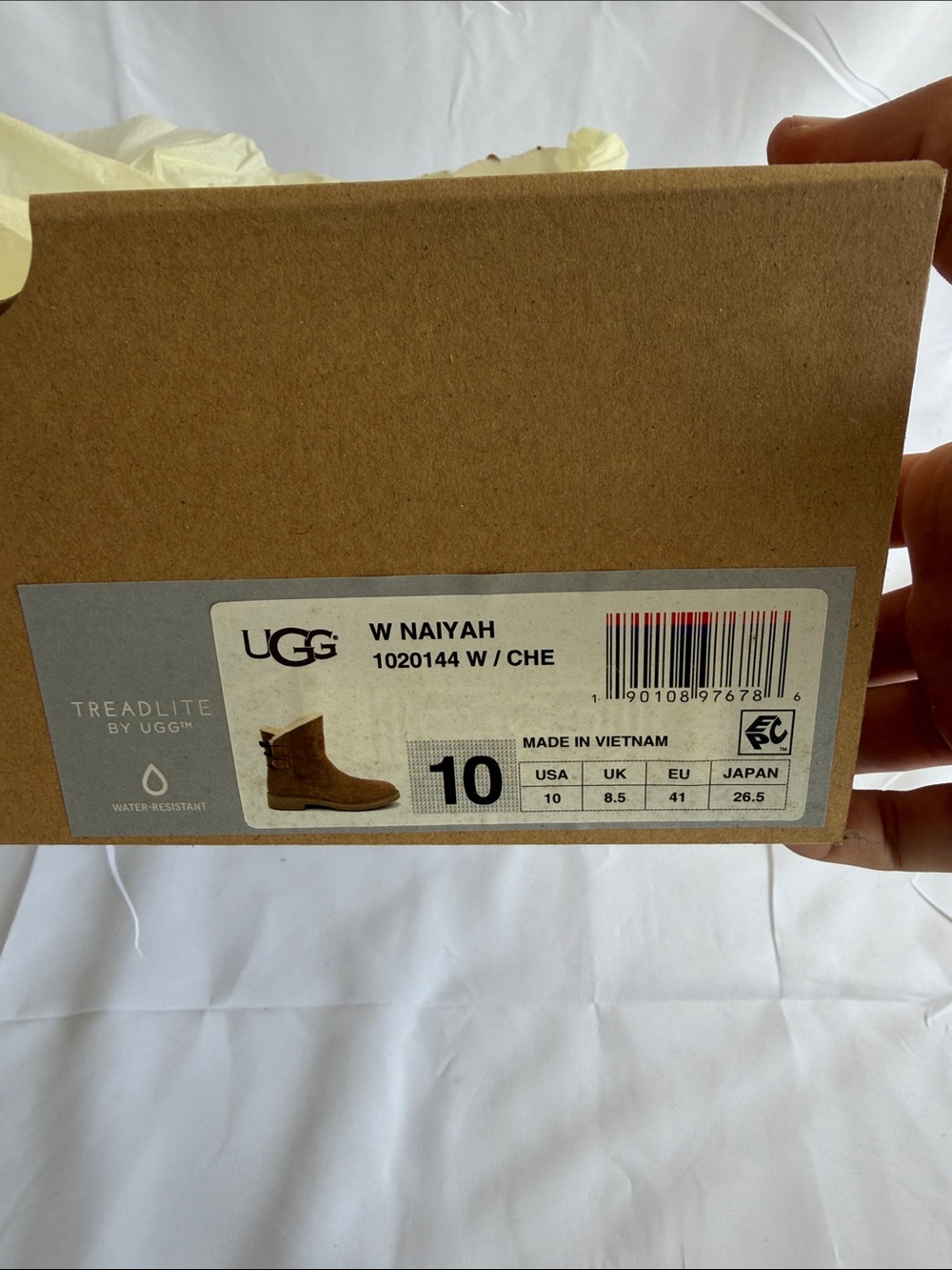 UGG W Naiyah Chestnut Chelsea-Style Ankle Boots - Picture 2 of 5